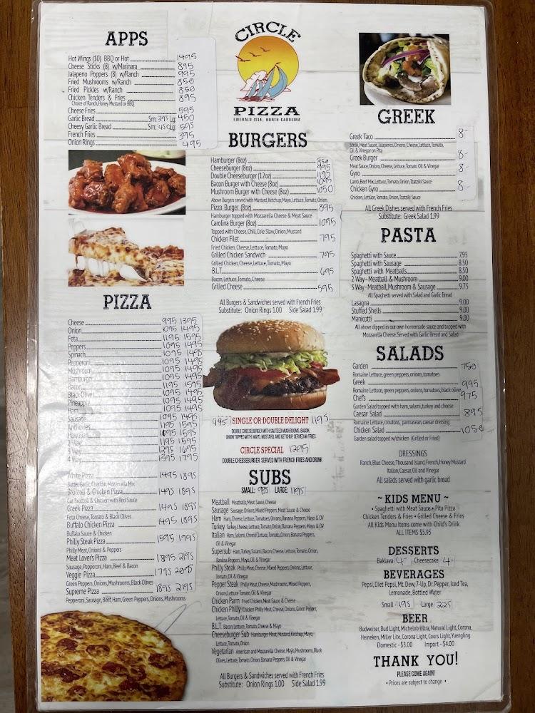 Circle Pizza and Subs Menu image 4